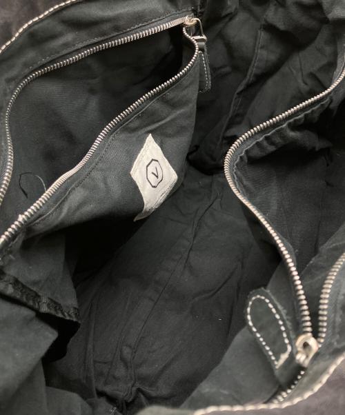 VISVIM（ビズビム）VISVIM (ビズビム) キャンバス＆ レザーコンビトートバッグ ブラックの古着・服飾アイテム