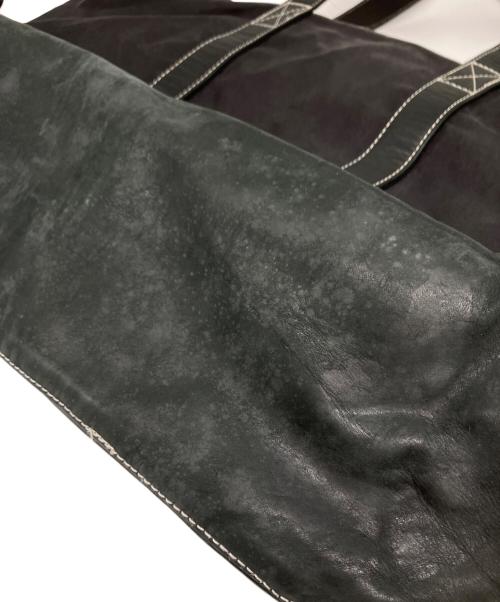 VISVIM（ビズビム）VISVIM (ビズビム) キャンバス＆ レザーコンビトートバッグ ブラックの古着・服飾アイテム