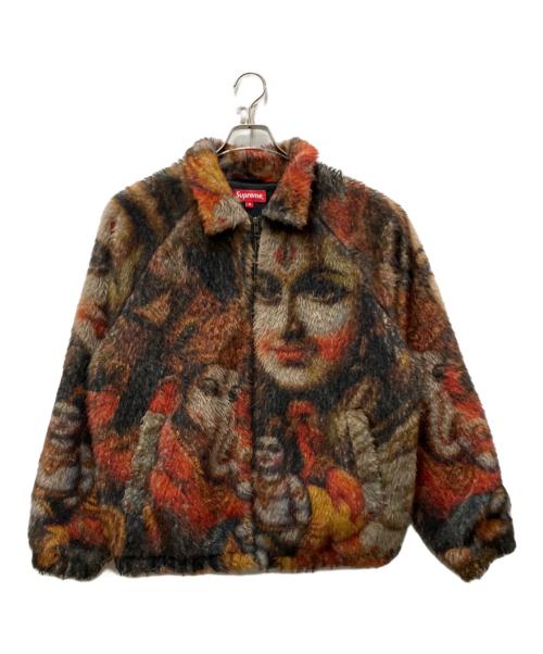 SUPREME（シュプリーム）SUPREME (シュプリーム) Ganesh Faux Fur Jacket レッド×ブラウン サイズ:Mの古着・服飾アイテム