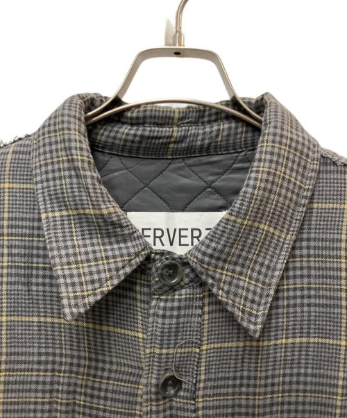 PERVERZE（パーバーズ）PERVERZE (パーバーズ) puffer shirts グレー サイズ:Lの古着・服飾アイテム
