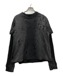 FILTH（フィルス）の古着「DOUBLE LAYER THERMAL T-SHIRTS」｜グレー