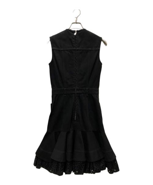 ALEXANDER McQUEEN（アレキサンダーマックイーン）ALEXANDER McQUEEN (アレキサンダーマックイーン) mini denim  dress ブラック サイズ:38の古着・服飾アイテム