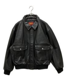 mutimer（ミューティマー）の古着「LEATHER BOMBER JACKET」｜ブラック