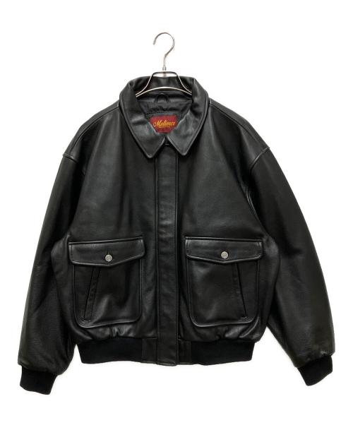 mutimer（ミューティマー）mutimer (ミューティマー) LEATHER BOMBER JACKET ブラック サイズ:Lの古着・服飾アイテム