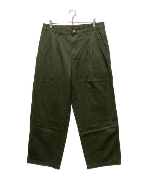 mutimer（ミューティマー）MUTIMER (ミューティマー) EVERYDAY PLEATS グリーン サイズ:34の古着・服飾アイテム