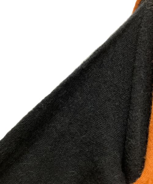 ISSEY MIYAKE（イッセイミヤケ）ISSEY MIYAKE (イッセイミヤケ) バイカラー ニット ワンピース ブラック×ブラウン サイズ:2の古着・服飾アイテム