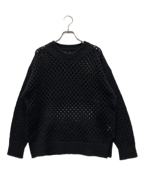 HaaT（ハート）Haat (ハート) 長袖メッシュニット ブラック サイズ:2の古着・服飾アイテム