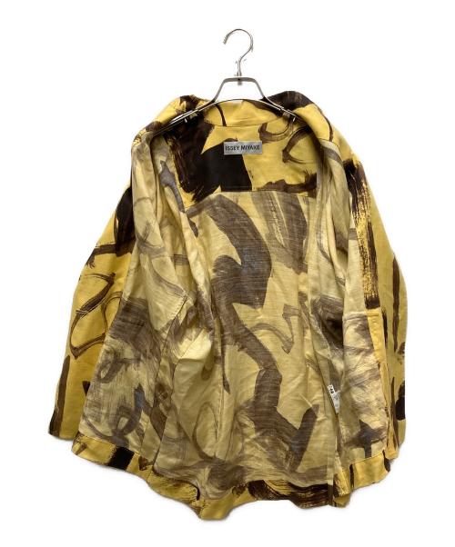 ISSEY MIYAKE（イッセイミヤケ）ISSEY MIYAKE (イッセイミヤケ) Brush STroke  Jacket イエロー サイズ:1の古着・服飾アイテム