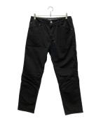 STONE ISLANDストーンアイランド）の古着「リップストップストレートパンツ」｜ブラック