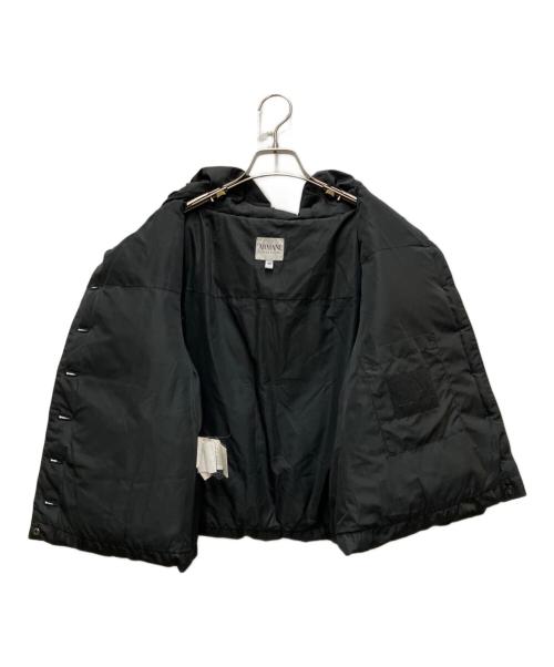 ARMANI COLLEZIONI（アルマーニ コレツィオーニ）ARMANI COLLEZIONI (アルマーニ コレツィオーニ) ショールカラーショートダウンジャケット ブラック サイズ:42の古着・服飾アイテム