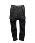 Rick Owens DRKSHDW（リックオウエンス ダークシャドウ）の古着「コーティンクスカートレイヤードパンツ」｜ブラック