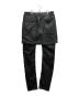 Rick Owens DRKSHDW (リックオウエンス ダークシャドウ) コーティンクスカートレイヤードパンツ ブラック サイズ:XL：50000円