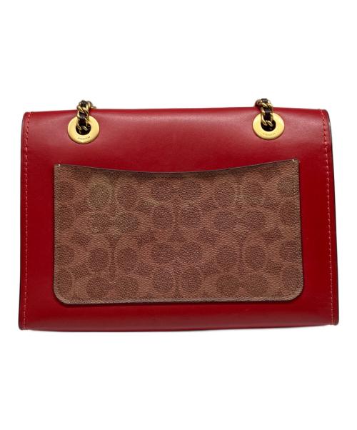 COACH（コーチ）COACH (コーチ) ティーローズシグネチャーショルダーバッグ レッドの古着・服飾アイテム