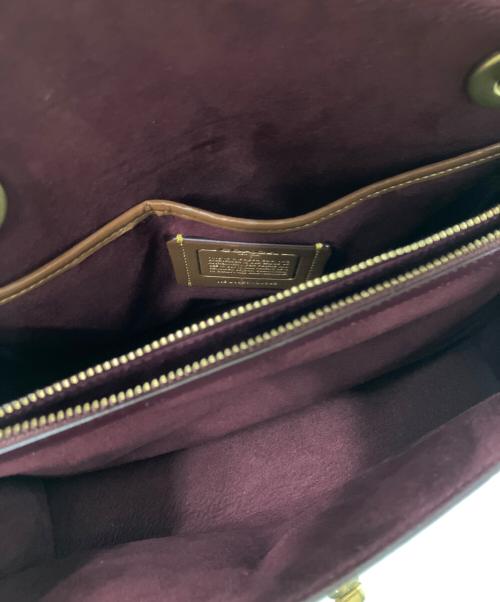 COACH（コーチ）COACH (コーチ) ティーローズシグネチャーショルダーバッグ レッドの古着・服飾アイテム
