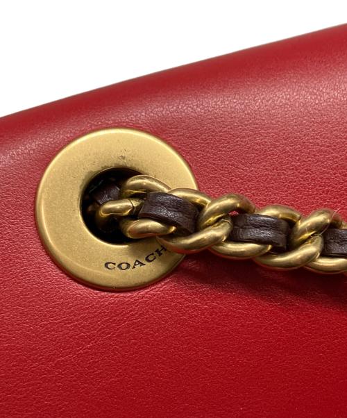 COACH（コーチ）COACH (コーチ) ティーローズシグネチャーショルダーバッグ レッドの古着・服飾アイテム