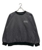 The Ennoy Professionalザ エンノイ プロフェッショナル）の古着「Border Crew Neck Sweat」｜ブラック