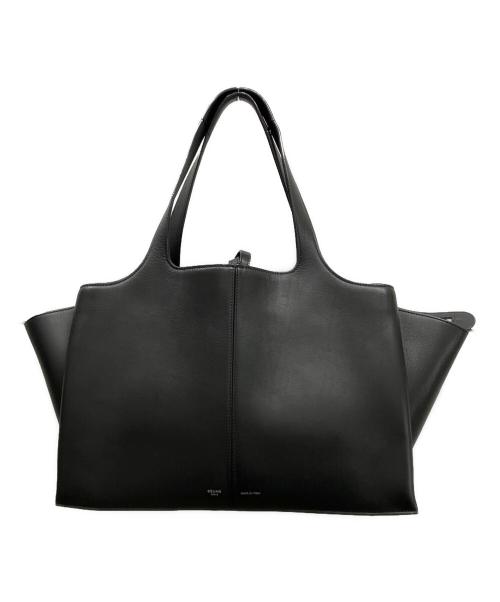 CELINE（セリーヌ）CELINE (セリーヌ) トライフォールド ミディアム トートバッグ ブラックの古着・服飾アイテム