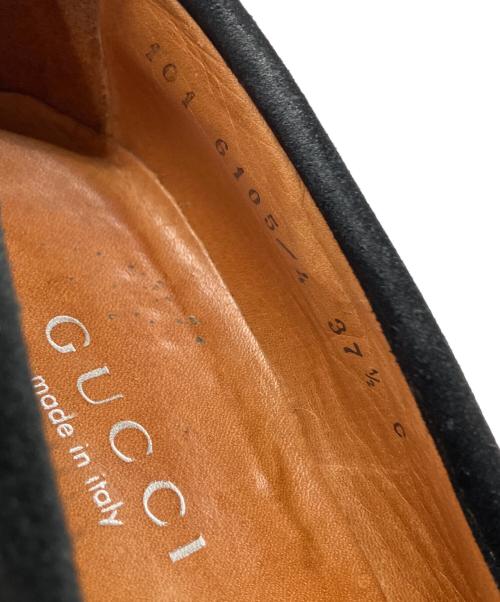 GUCCI（グッチ）GUCCI (グッチ) スエードビットローファー ブラック サイズ:37 1/2の古着・服飾アイテム