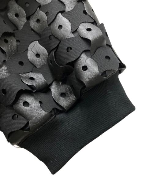 noir kei ninomiya（ノワール ケイ ニノミヤ）noir kei ninomiya (ノワール ケイ ニノミヤ) エコレザー編みジャケット ブラック サイズ:Sの古着・服飾アイテム