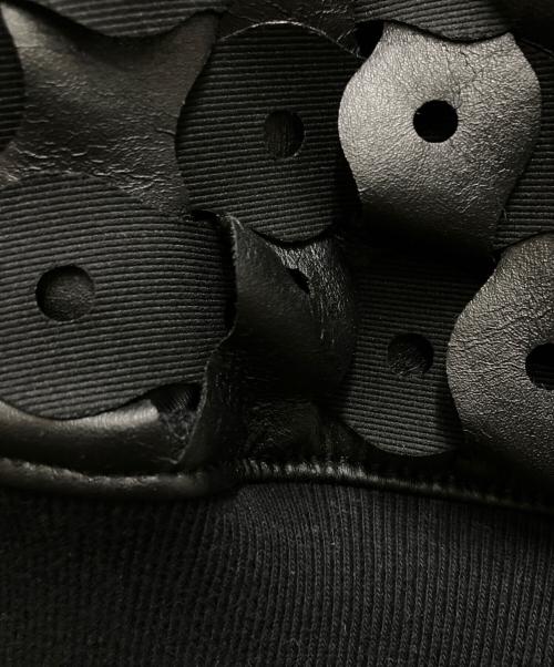 noir kei ninomiya（ノワール ケイ ニノミヤ）noir kei ninomiya (ノワール ケイ ニノミヤ) エコレザー編みジャケット ブラック サイズ:Sの古着・服飾アイテム