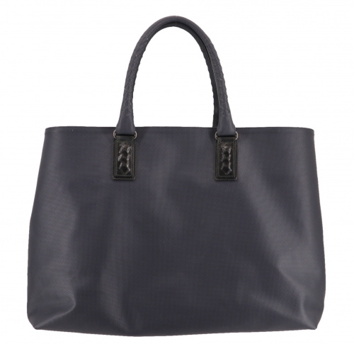 BOTTEGA VENETA（ボッテガベネタ）BOTTEGA VENETA (ボッテガヴェネタ) PVCトートバッグ　マルコポーロ ネイビー サイズ:－の古着・服飾アイテム