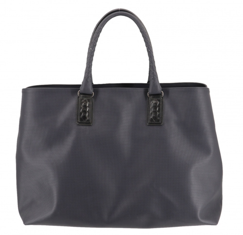 BOTTEGA VENETA（ボッテガベネタ）BOTTEGA VENETA (ボッテガヴェネタ) PVCトートバッグ　マルコポーロ ネイビー サイズ:－の古着・服飾アイテム