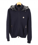 MONCLERモンクレール）の古着「ニット切替ダウンジャケット　maglione tricot」｜ネイビー