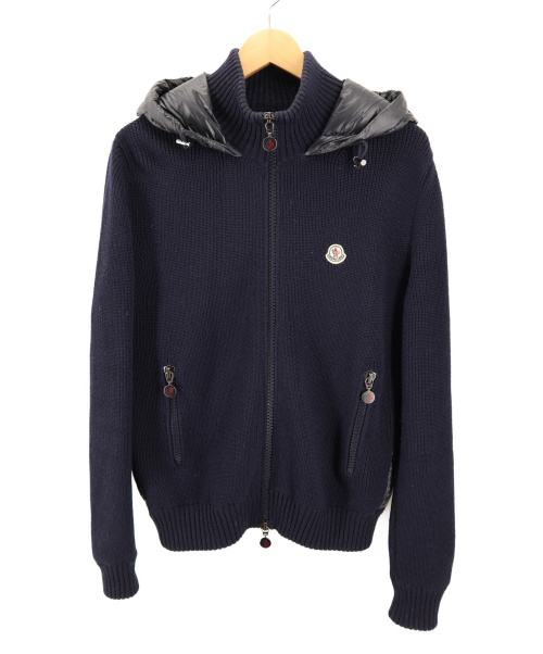 MONCLER（モンクレール）MONCLER (モンクレール) ニット切替ダウンジャケット　maglione tricot  ネイビー サイズ:Sの古着・服飾アイテム