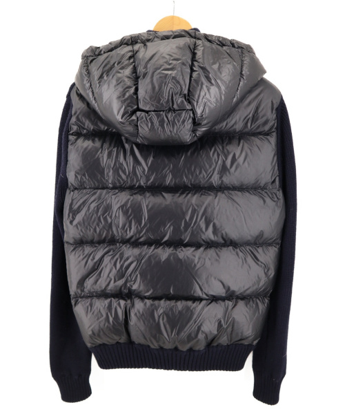 MONCLER（モンクレール）MONCLER (モンクレール) ニット切替ダウンジャケット　maglione tricot  ネイビー サイズ:Sの古着・服飾アイテム