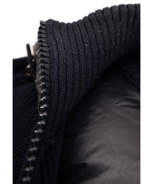 MONCLER（モンクレール）MONCLER (モンクレール) ニット切替ダウンジャケット　maglione tricot  ネイビー サイズ:Sの古着・服飾アイテム