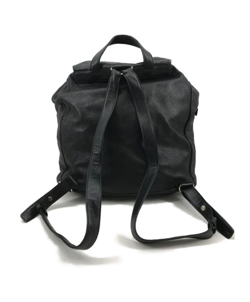 PRADA（プラダ）PRADA (プラダ) ナッパレザーバックパック レザーリュック ブラック V126 63　NAPPA LEATHERの古着・服飾アイテム