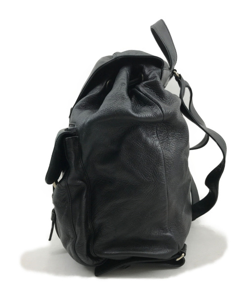 PRADA（プラダ）PRADA (プラダ) ナッパレザーバックパック レザーリュック ブラック V126 63　NAPPA LEATHERの古着・服飾アイテム