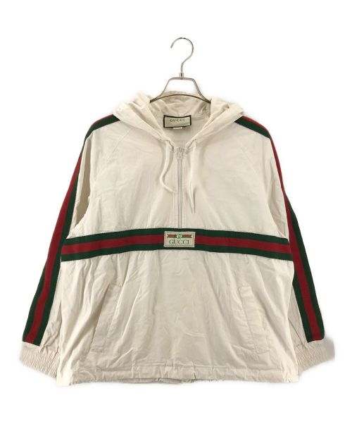 GUCCI（グッチ）GUCCI (グッチ) コットンキャンバス ウインドブレーカー ホワイト サイズ:size44の古着・服飾アイテム