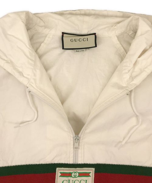 GUCCI（グッチ）GUCCI (グッチ) コットンキャンバス ウインドブレーカー ホワイト サイズ:size44の古着・服飾アイテム