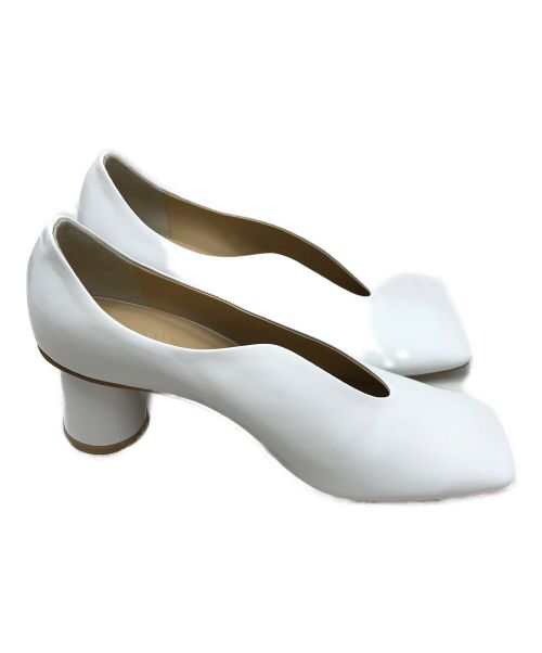 CLANE（クラネ）CLANE (クラネ) WAVE SQUARE PUMPS ホワイト サイズ:38の古着・服飾アイテム