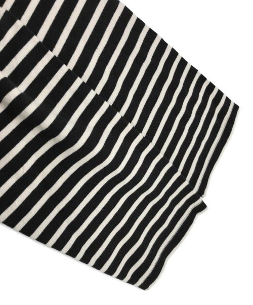 leno（リノ）leno (リノ) バスクシャツワンピース ブラック×アイボリー サイズ:1の古着・服飾アイテム