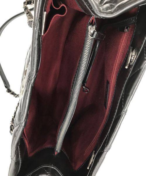 CHANEL（シャネル）CHANEL (シャネル) キルティングトートバッグ ココマーク チェーントートバッグ A90613 ブラックの古着・服飾アイテム