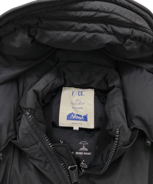 F/CE.（エフシーイー）F/CE. (エフシーイー) NANGA (ナンガ) STEVEN ALAN (スティーブンアラン) 別注ダウンジャケット ブラック サイズ:Mの古着・服飾アイテム