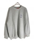 BROCHURE×NEVVER-）の古着「コラボビッグクルーネックスウェット」｜グレー