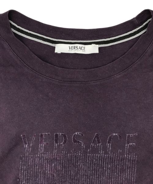 VERSACE COLLECTION（ヴェルサーチ コレクション）VERSACE COLLECTION (ヴェルサーチ コレクション) オールドクルーネックカットソー パープル サイズ:Mの古着・服飾アイテム