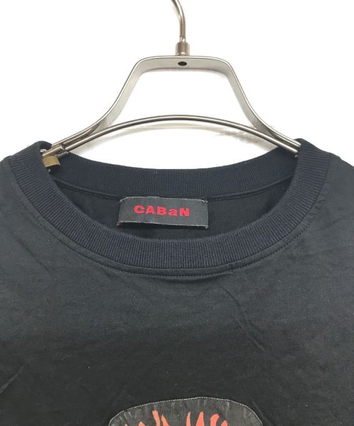 CABAN（キャバン）CABAN (キャバン) スビンコットン パレルモプリントTシャツ ブラック サイズ:Sの古着・服飾アイテム