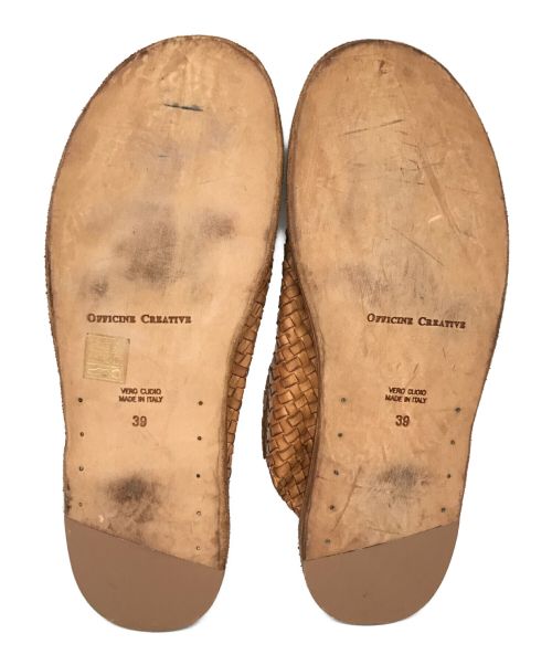 OFFICINE CREATIVE（オフィチーネクリエイティブ）OFFICINE CREATIVE (オフィチーネクリエイティブ) KIMOLOSレザーサンダル ブラウン サイズ:24.5cmの古着・服飾アイテム