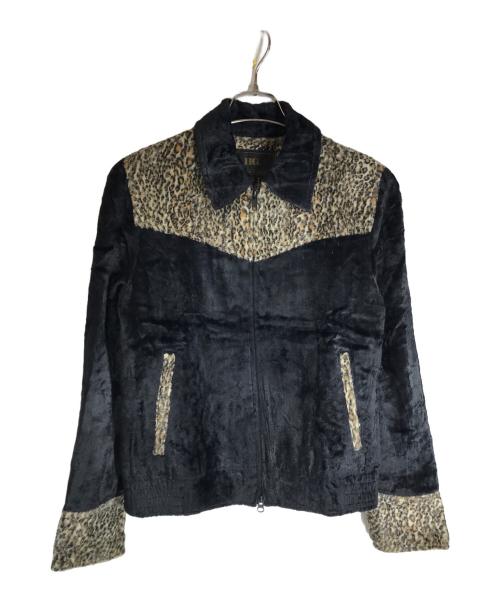 Hysteric Glamour（ヒステリックグラマー）Hysteric Glamour (ヒステリックグラマー) オールドレオパードベロアトラックジャケット / 4AB-1621 ブラック×ベージュ サイズ:Sの古着・服飾アイテム