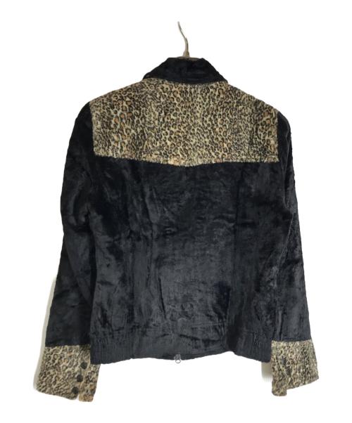 Hysteric Glamour（ヒステリックグラマー）Hysteric Glamour (ヒステリックグラマー) オールドレオパードベロアトラックジャケット / 4AB-1621 ブラック×ベージュ サイズ:Sの古着・服飾アイテム