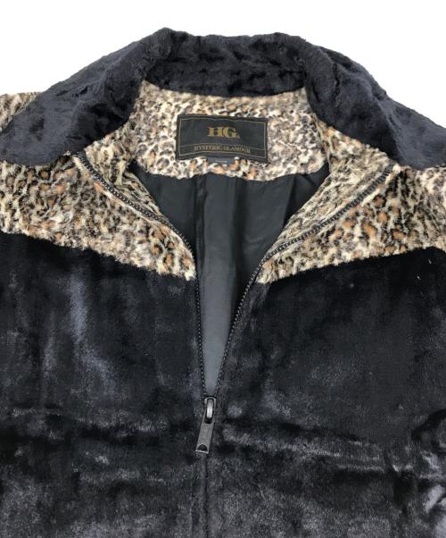 Hysteric Glamour（ヒステリックグラマー）Hysteric Glamour (ヒステリックグラマー) オールドレオパードベロアトラックジャケット / 4AB-1621 ブラック×ベージュ サイズ:Sの古着・服飾アイテム