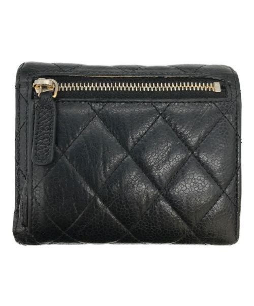 CHANEL（シャネル）CHANEL (シャネル) 3つ折り財布 ブラックの古着・服飾アイテム