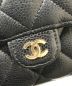中古・古着 CHANEL (シャネル) 3つ折り財布 ブラック：39000円
