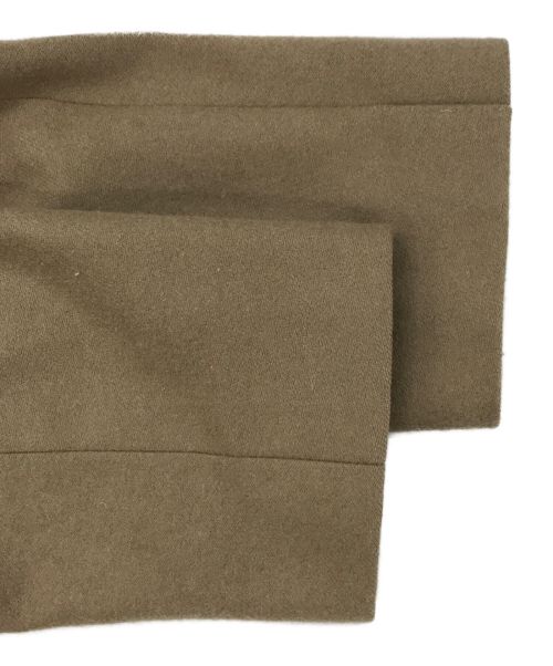 HYKE（ハイク）HYKE (ハイク) ノーカラーロングダブルコート ベージュ サイズ:Mの古着・服飾アイテム