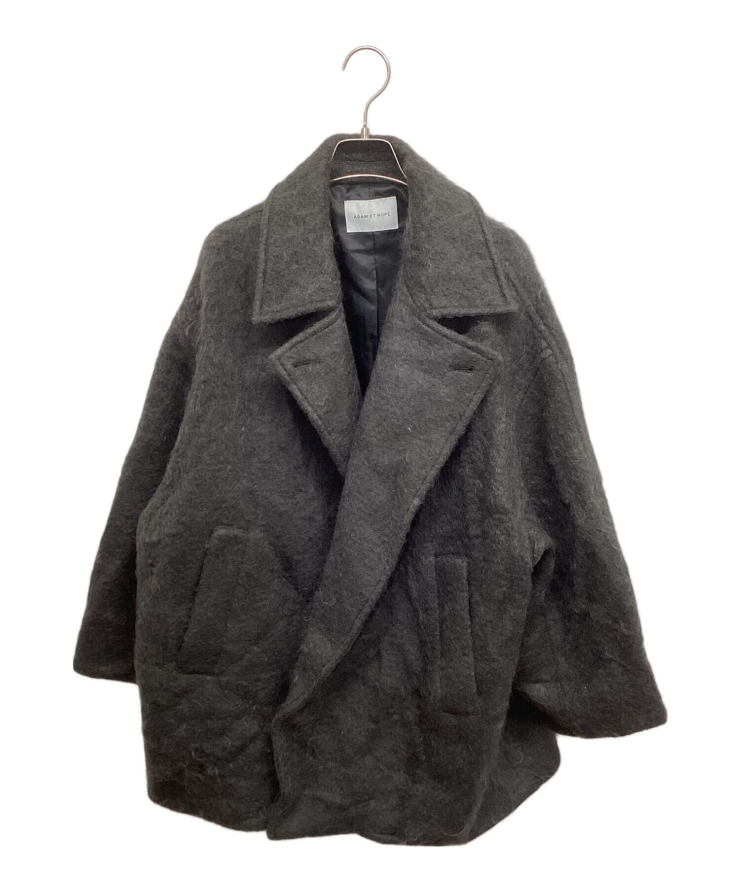 Adam ファッション アダムエロペ モヘヤシャギーミドルコート