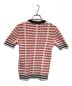 MSGM (エムエスジーエム) 総柄半袖ニット 2641MDM131 ホワイト×レッド サイズ:XS：6000円